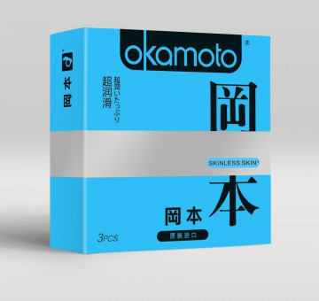 Презервативы в обильной смазке OKAMOTO Skinless Skin Super lubricative - 3 шт., Okamoto Презервативы в обильной смазке OKAMOTO Skinless Skin Super lubricative - 3 шт., Okamoto