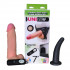 Страпон с 2 насадками и вибрацией UniStrap - 19 и 12 см., LOVETOY (А-Полимер)