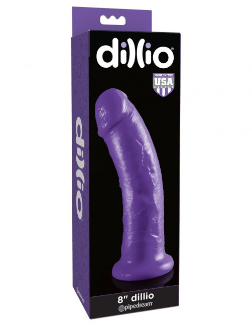 Фиолетовый фаллоимитатор с присоской 8" Dillio - 21,6 см., Pipedream