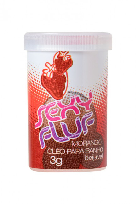 Масло для ванны и массажа INTT SEXY FLUF с ароматом клубники - 2 капсулы (3 гр.), INTT