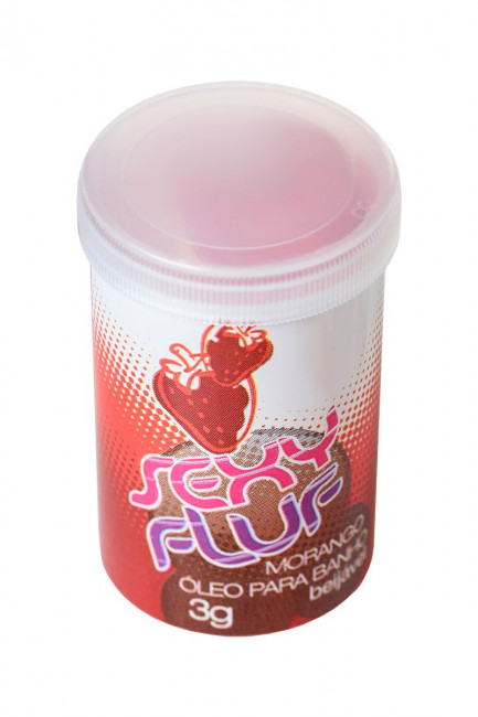 Масло для ванны и массажа INTT SEXY FLUF с ароматом клубники - 2 капсулы (3 гр.), INTT