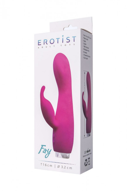Вибратор Erotist Fay с фигурным клиторальным отростком - 16 см., Erotist Вибратор Erotist Fay с фигурным клиторальным отростком - 16 см., Erotist