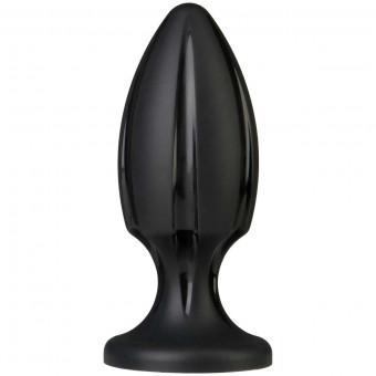 Черная анальная пробка Platinum Premium Silicone - The Rocket - Black, Doc Johnson