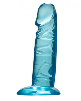 Голубой фаллоимитатор с основанием-присоской QUARTZ AQUA 6INCH PVC DONG - 15 см., NMC