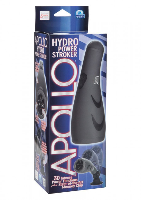 Серый мастурбатор с вибрацией APOLLO HYDRO POWER STROKER, California Exotic Novelties