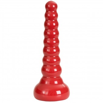 Ребристая анальная втулка Red Boy Anal Wand Butt Plug - 21,3 см., Doc Johnson