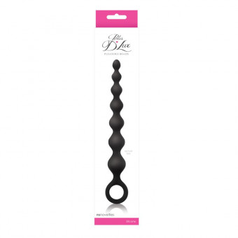 Чёрная анальная цепочка Perles D Lux Long - 20,3 см., NS Novelties