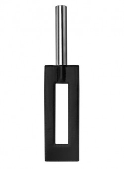 Чёрная шлёпалка Leather Gap Paddle - 35 см., Shots Media BV