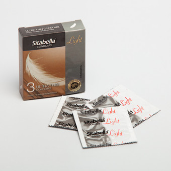 Особо тонкие презервативы Sitabella Light - 3 шт., Sitabella