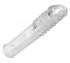 Удлиняющая насадкаThick Stick Clear Textured Penis Extender - 17,8 см., XR Brands