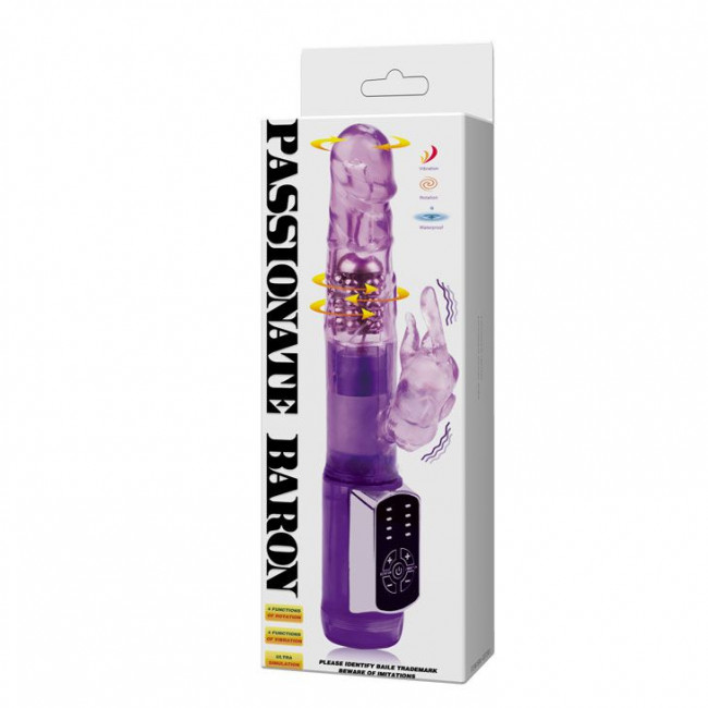 Фиолетовый ротатор Passionate Baron - 21,5 см., Baile