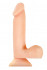 Телесный фаллоимитатор с мошонкой Colours 2X 6" Dual Density - 18,8 см., NS Novelties