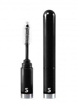 Черный мини-вибратор Eyelash Curler Brush в виде туши для ресниц - 13 см., Shots Media BV