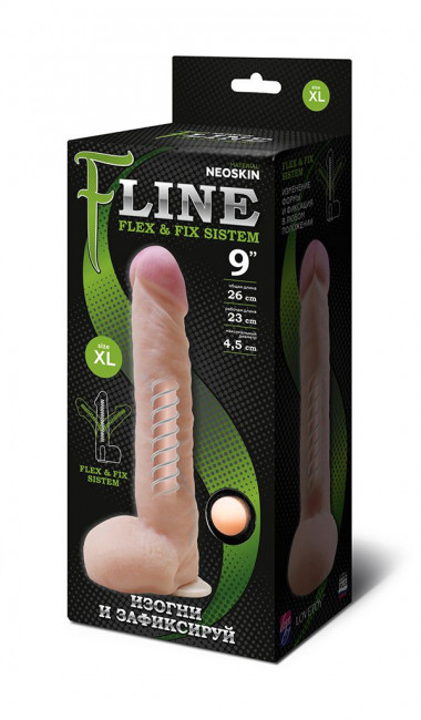 Фаллоимитатор с мошонкой на присоске F LINE - 26 см., LOVETOY (А-Полимер)