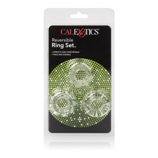 Набор из 3 эрекционных колец Reversible Ring Set, California Exotic Novelties