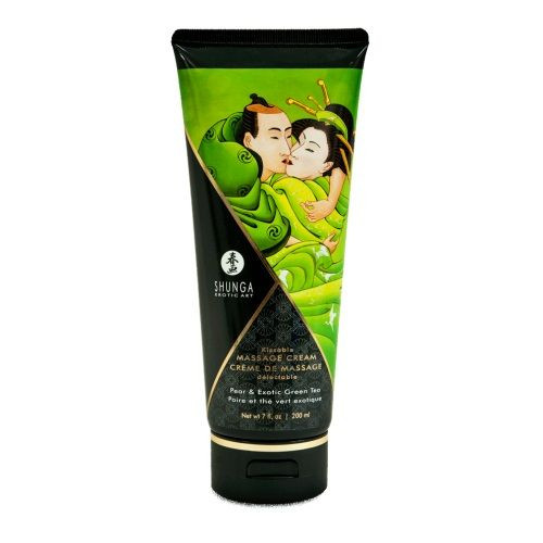 Массажный крем для тела с ароматом груши и зелёного чая Pear & Exotic Green Tea - 200 мл., Shunga Массажный крем для тела с ароматом груши и зелёного чая Pear & Exotic Green Tea - 200 мл., Shunga