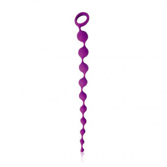 Фиолетовая фигурная анальная цепочка Cosmo - 32 см., Bior toys