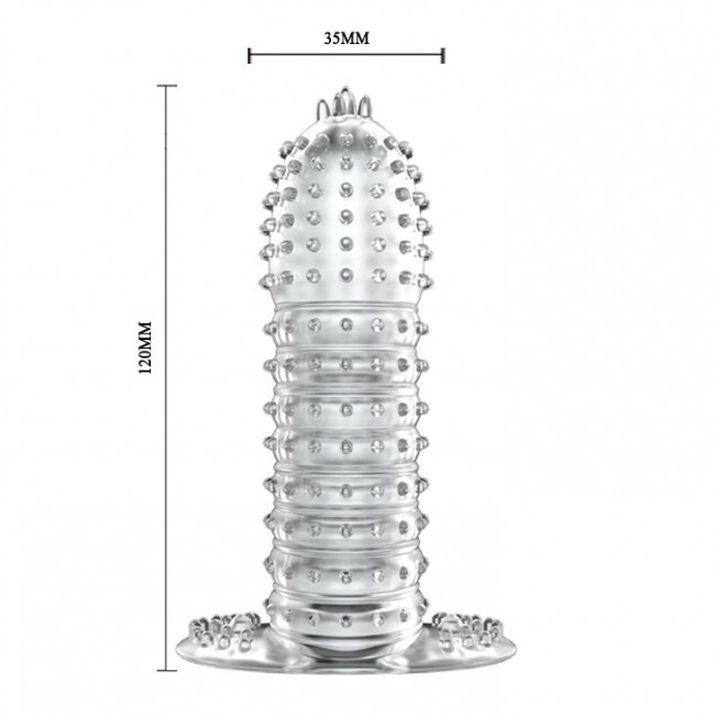 Закрытая прозрачная насадка Crystal sleeve - 12 см., Bior toys