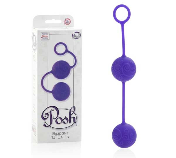 Фиолетовые вагинальные шарики Posh Silicone “O” Balls, California Exotic Novelties