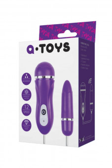 Фиолетовое виброяйцо с выносным пультом управления, A-toys