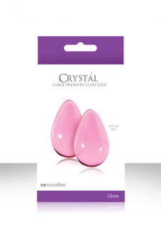 Большие розовые стеклянные вагинальные шарики CRYSTAL KEGEL EGGS, NS Novelties