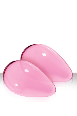 Большие розовые стеклянные вагинальные шарики CRYSTAL KEGEL EGGS, NS Novelties