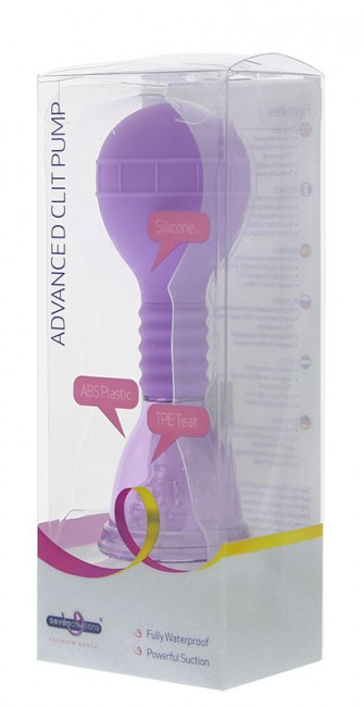 Фиолетовая помпа для клитора PREMIUM RANGE ADVANCED CLIT PUMP, Seven Creations