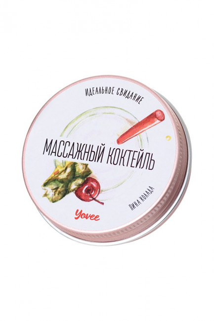 Массажная свеча «Массажный коктейль» с ароматом пина колады - 30 мл., ToyFa Массажная свеча «Массажный коктейль» с ароматом пина колады - 30 мл., ToyFa