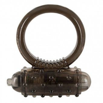 Дымчатое эрекционное виброкольцо Vibro Ring Dark, Orion