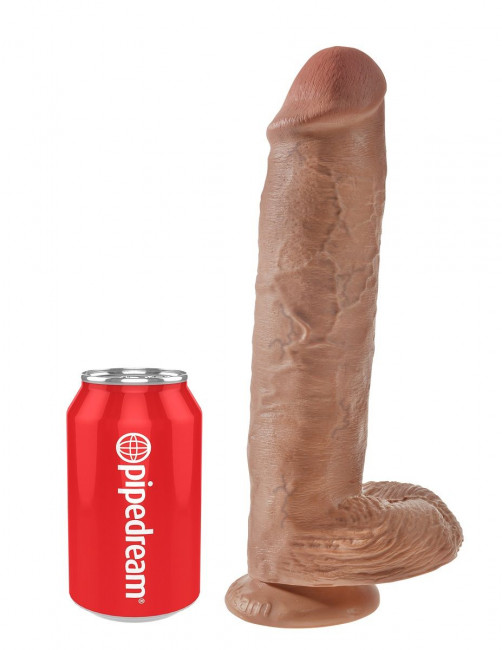 Фалоимитатор-мулат на присоске 11" Cock with Balls - 28 см., Pipedream