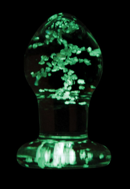 Прозрачная, светящаяся в темноте анальная пробка Glass Plug Small - 6,3 см., NS Novelties Прозрачная, светящаяся в темноте анальная пробка Glass Plug Small - 6,3 см., NS Novelties
