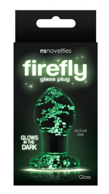 Прозрачная, светящаяся в темноте анальная пробка Glass Plug Small - 6,3 см., NS Novelties Прозрачная, светящаяся в темноте анальная пробка Glass Plug Small - 6,3 см., NS Novelties
