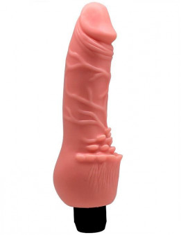 Телесный вибратор с усиками - 19 см., Eroticon
