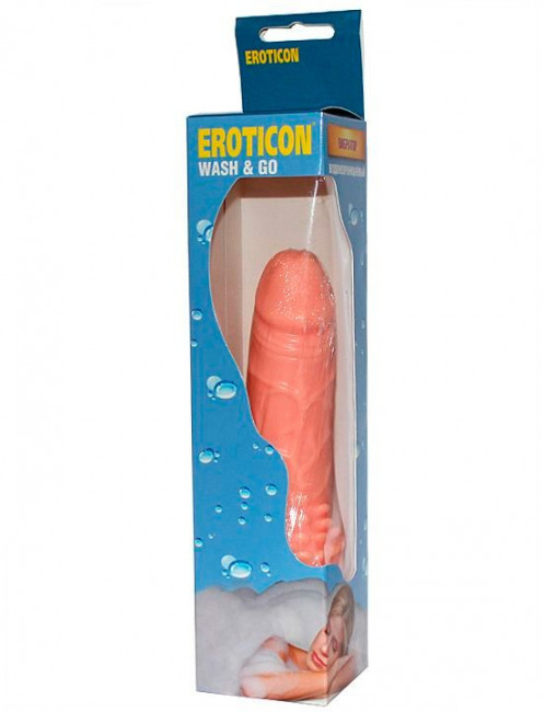 Телесный вибратор с усиками - 19 см., Eroticon