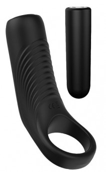 Черное перезаряжаемое эрекционное кольцо COUPLES ENHANCER , Dream Toys