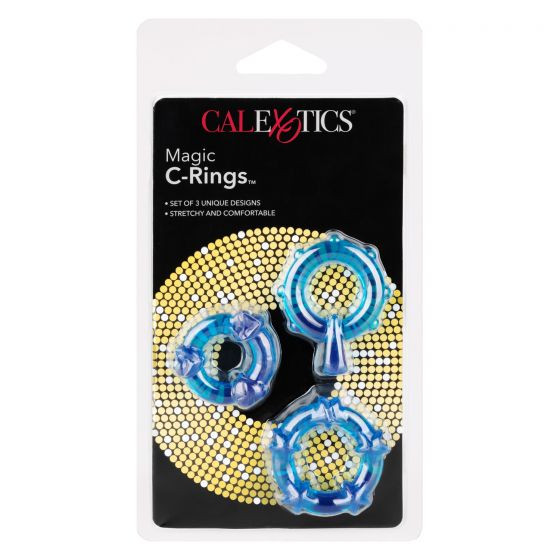 Набор из 3-х синих эрекционных колечек MAGIC C-RINGS, California Exotic Novelties