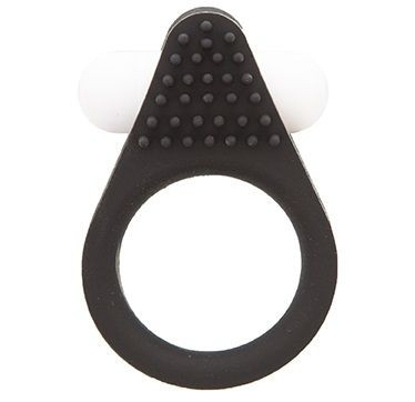 Чёрное эрекционное кольцо LIT-UP SILICONE STIMU RING 1 BLACK, Dream Toys