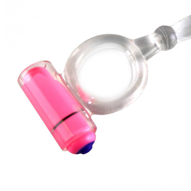 Прозрачное эрекционное кольцо с анальной вибропробкой, Sextoy 2011