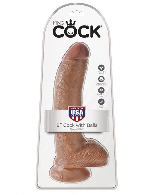 Фаллоимитатор-мулат 9" Cock with Balls - 22,9 см., Pipedream Фаллоимитатор-мулат 9" Cock with Balls - 22,9 см., Pipedream