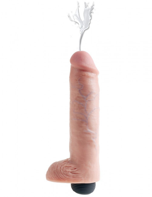 Фаллоимитатор King Cock 10" Squirting Cock с эффектом эякуляции - 25,4 см., Pipedream