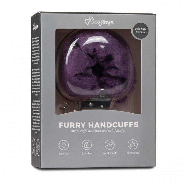 Наручники с фиолетовым мехом Furry Handcuffs Наручники с фиолетовым мехом Furry Handcuffs