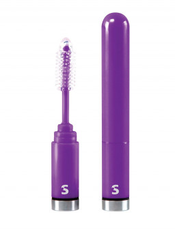Фиолетовый мини-вибратор Eyelash Curler Brush в виде туши для ресниц - 13 см., Shots Media BV