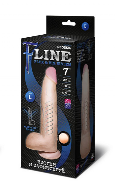 Фаллоимитатор с мошонкой на присоске F LINE - 22 см., LOVETOY (А-Полимер)