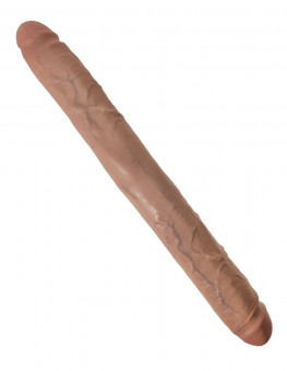 Кофейный двусторонний фаллоимитатор 16" Thick Double Dildo - 40,6 см., Pipedream
