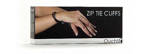 Чёрные пластиковые наручники Zip Tie Cuffs, Shots Media BV