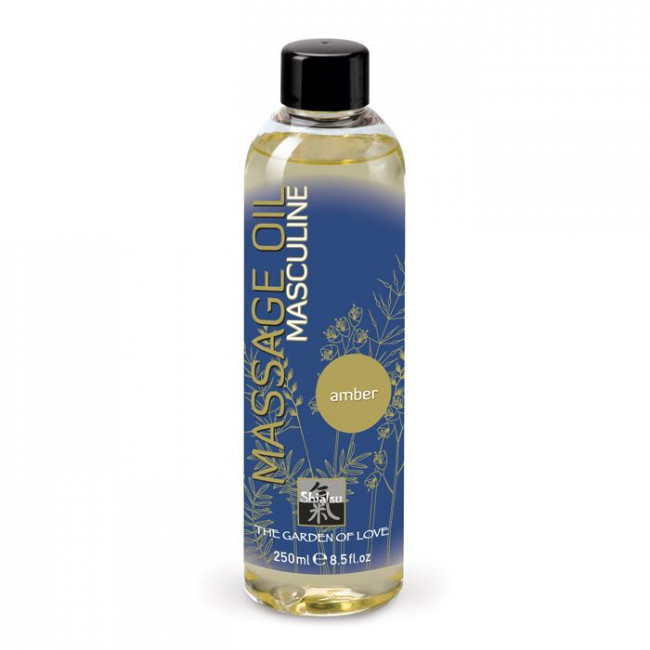 Массажное масло Massage Oil Masculine Amber - 250 мл., Shiatsu Массажное масло Massage Oil Masculine Amber - 250 мл., Shiatsu