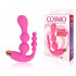 Розовый анально-вагинальный вибратор - 20 см., Bior toys Розовый анально-вагинальный вибратор - 20 см., Bior toys