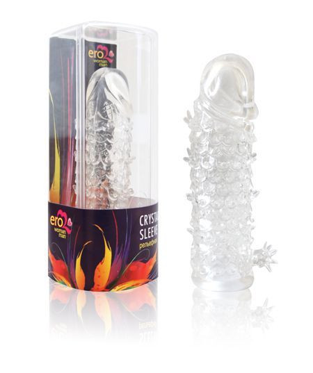 Закрытая прозрачная рельефная насадка Crystal sleeve - 13 см., Bior toys