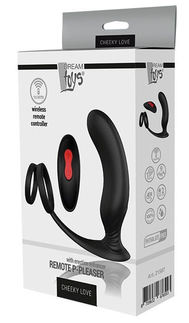 Черный массажер простаты REMOTE P-PLEASER Черный массажер простаты REMOTE P-PLEASER