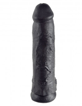 Чёрный фаллоимитатор-гигант 12" Cock with Balls - 30,5 см., Pipedream
